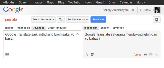 google translate bahasa batak